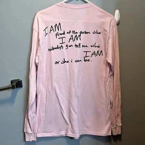 gnash long sleeve tee pink shirt size medium